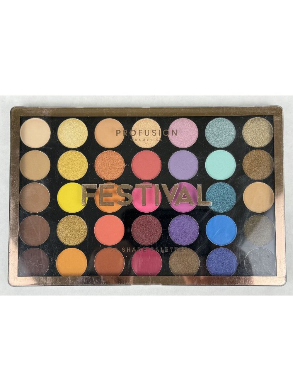 Profusion 35 Shade Festival Eyeshadow Palette Vibrant Multi-Finish Makeup NEW